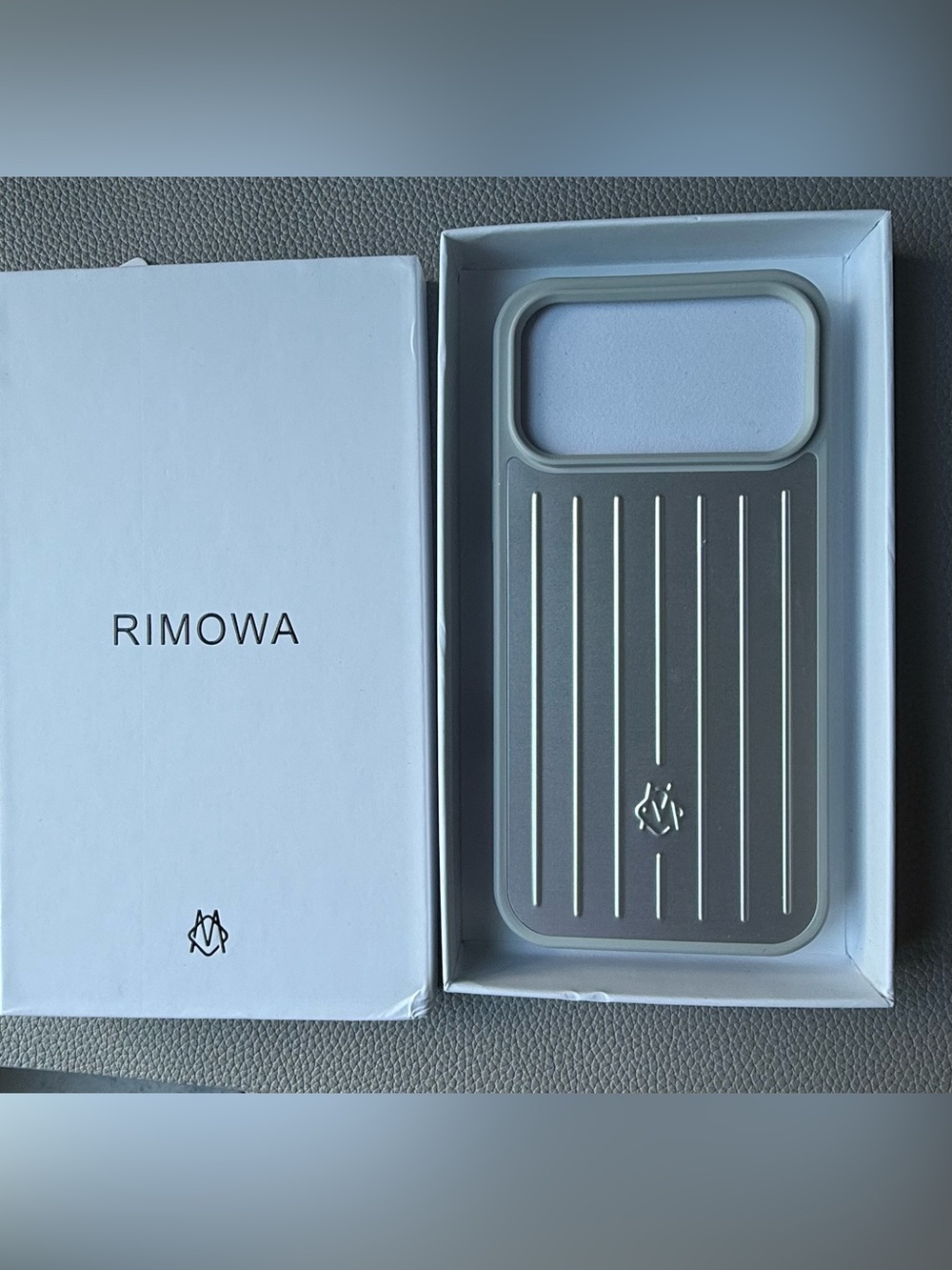 RIMOWA Silver Ribbed Aluminum-Style iPhone Case